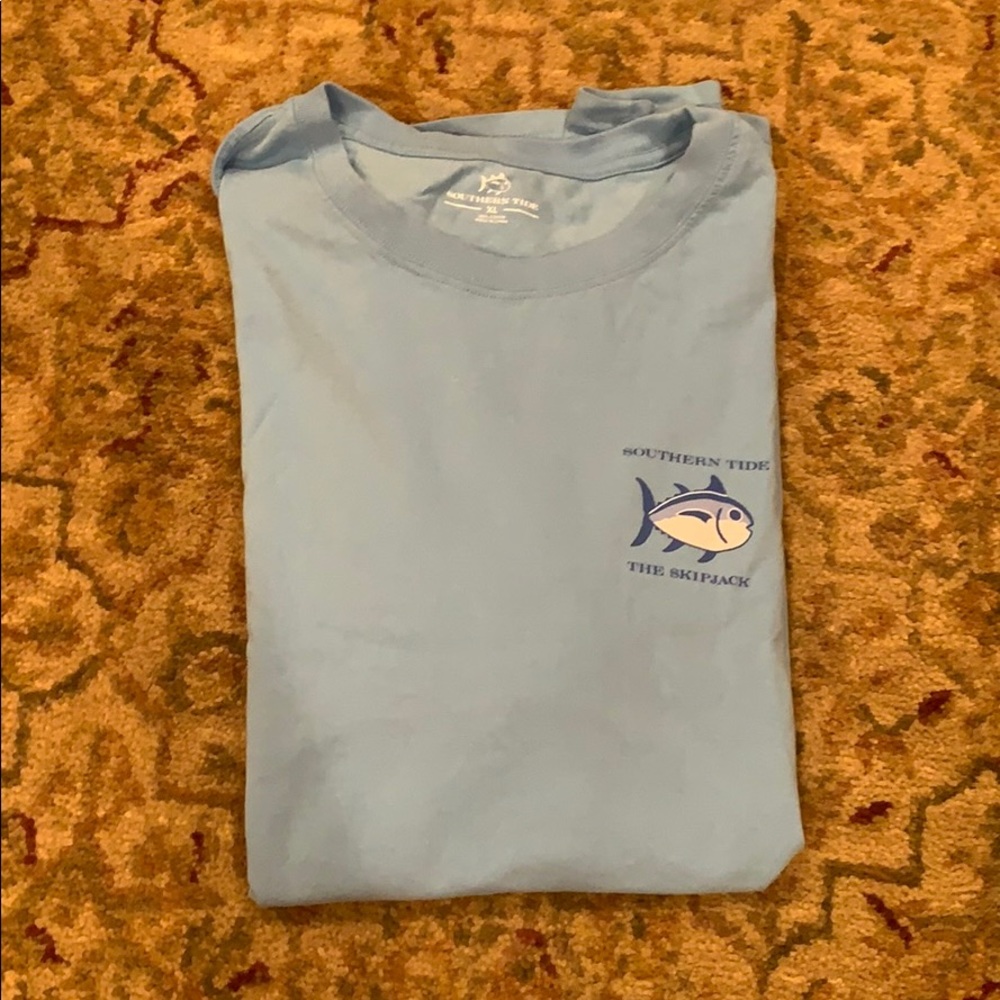 SOUTHERN TIDE LIGHT BLUE SHORT SLEEVE SHIRT